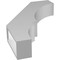 Ekena Millwork 3 1/2-in. W x 16-in. D x 24-in. H Balboa Architectural Grade PVC Knee Brace BRCP035X16X24BOA - alternate 3